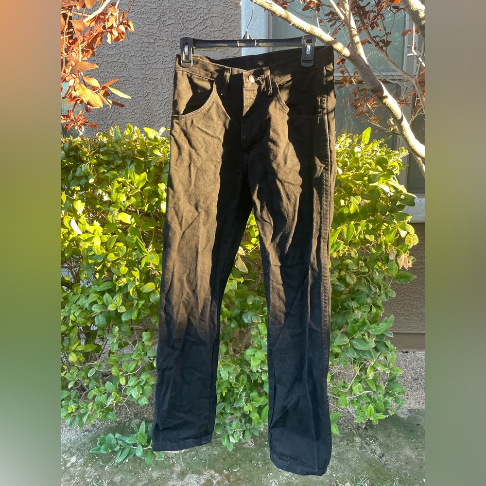 Black wrangler jeans, size 29, straight legged